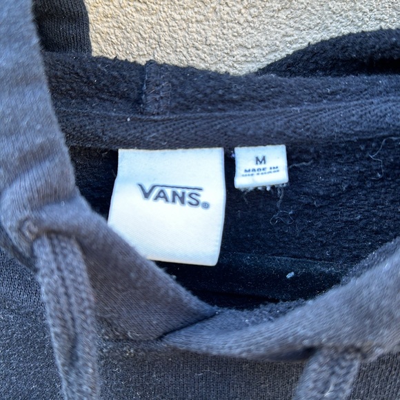 Vans 🔥 Flying V Boxy Cropped Hoodie Sweatshirt Logo Graphic Print Sz M - Picture 5 of 9